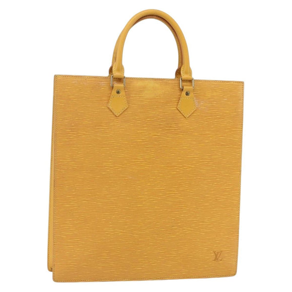 LOUIS VUITTON Epi Sac Plat Hand Bag Yellow M52079 LV Auth 155922
