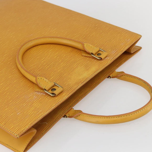 LOUIS VUITTON Epi Sac Plat Hand Bag Yellow M52079 LV Auth 155922