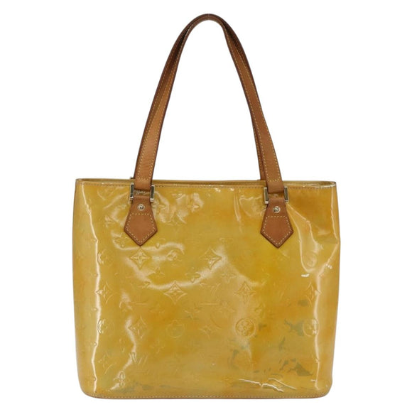 LOUIS VUITTON Monogram Vernis Houston Hand Bag Gris M91053 LV Auth 155923