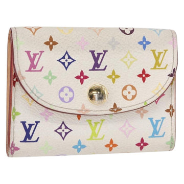 LOUIS VUITTON Multicolor Anvelop Cult De Vuitto Case White M66557 LV Auth 155925