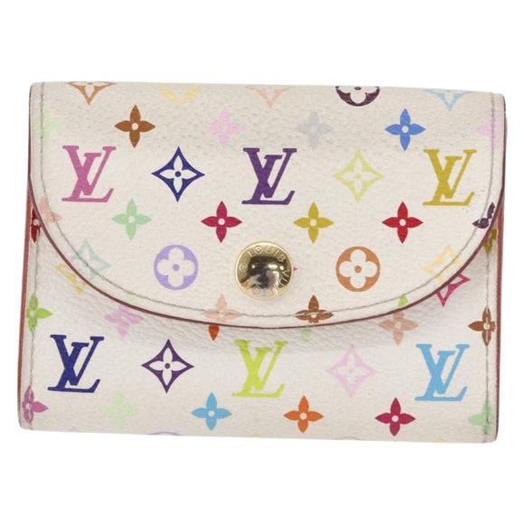 LOUIS VUITTON Multicolor Anvelop Cult De Vuitto Case White M66557 LV Auth 155925