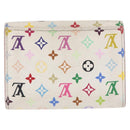 LOUIS VUITTON Multicolor Anvelop Cult De Vuitto Case White M66557 LV Auth 155925-2