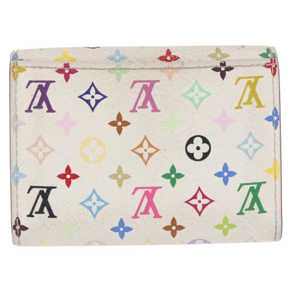 LOUIS VUITTON Multicolor Anvelop Cult De Vuitto Case White M66557 LV Auth 155925