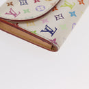 LOUIS VUITTON Multicolor Anvelop Cult De Vuitto Case White M66557 LV Auth 155925-8