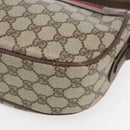 GUCCI GG Supreme Web Sherry Line Bag PVC Beige Gold 001 123 0918 Auth 155926-10