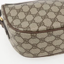 GUCCI GG Supreme Web Sherry Line Bag PVC Beige Gold 001 123 0918 Auth 155926-11