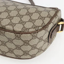 GUCCI GG Supreme Web Sherry Line Bag PVC Beige Gold 001 123 0918 Auth 155926-12