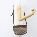 GUCCI GG Supreme Web Sherry Line Bag PVC Beige Gold 001 123 0918 Auth 155926-23
