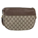 GUCCI GG Supreme Web Sherry Line Bag PVC Beige Gold 001 123 0918 Auth 155926-3