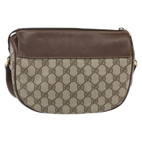 GUCCI GG Supreme Web Sherry Line Bag PVC Beige Gold 001 123 0918 Auth 155926