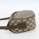GUCCI GG Supreme Web Sherry Line Bag PVC Beige Gold 001 123 0918 Auth 155926-4