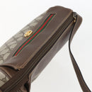 GUCCI GG Supreme Web Sherry Line Bag PVC Beige Gold 001 123 0918 Auth 155926-6