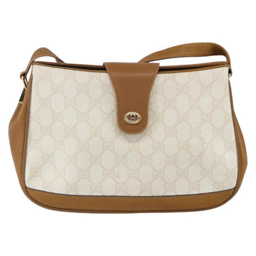 GUCCI GG Supreme Shoulder Bag PVC Beige Gold 116 02 076 Auth 155927 - 0