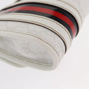 GUCCI GG Supreme Sherry Line Waist Bag PVC White Gold 152597 Auth 155928-10