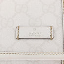 GUCCI GG Supreme Sherry Line Waist Bag PVC White Gold 152597 Auth 155928-12