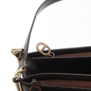 Christian Dior Trotter Canvas Shoulder Bag Brown Gold Auth 155930-9