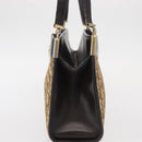 Christian Dior Trotter Canvas Shoulder Bag Brown Gold Auth 155930-3