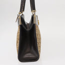 Christian Dior Trotter Canvas Shoulder Bag Brown Gold Auth 155930-4