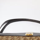 Christian Dior Trotter Canvas Shoulder Bag Brown Gold Auth 155930-14