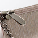 Christian Dior Trotter Canvas Shoulder Bag Pink Silver Auth 155931-18