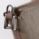 Christian Dior Trotter Canvas Shoulder Bag Pink Silver Auth 155931-10