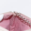Christian Dior Trotter Canvas Shoulder Bag Pink Silver Auth 155931-21