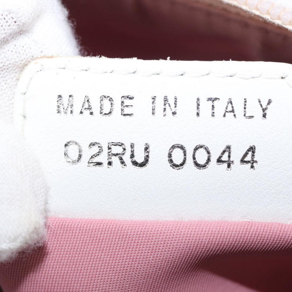 Christian Dior Trotter Canvas Shoulder Bag Pink Silver Auth 155931