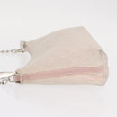 Christian Dior Trotter Canvas Shoulder Bag Pink Silver Auth 155931-5