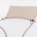 Christian Dior Trotter Canvas Shoulder Bag Pink Silver Auth 155931-6