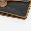 Christian Dior Honeycomb Canvas Shoulder Bag PVC Black Gold Auth 155933-10