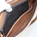 Christian Dior Honeycomb Canvas Shoulder Bag PVC Black Gold Auth 155933-15