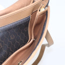 Christian Dior Honeycomb Canvas Shoulder Bag PVC Black Gold Auth 155933-16