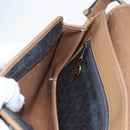 Christian Dior Honeycomb Canvas Shoulder Bag PVC Black Gold Auth 155933-17