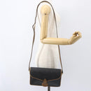 Christian Dior Honeycomb Canvas Shoulder Bag PVC Black Gold Auth 155933-19