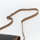 Christian Dior Honeycomb Canvas Shoulder Bag PVC Black Gold Auth 155933-8