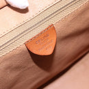 CELINE Macadam Canvas Hand Bag PVC Leather Brown Gold Auth 155934-15