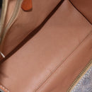 CELINE Macadam Canvas Hand Bag PVC Leather Brown Gold Auth 155934-17