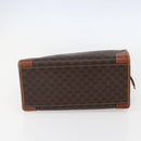 CELINE Macadam Canvas Hand Bag PVC Leather Brown Gold Auth 155934-9