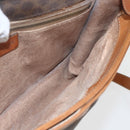 CELINE Macadam Canvas Shoulder Bag PVC Leather Brown Gold Auth 155935-19