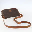 CELINE Macadam Canvas Shoulder Bag PVC Leather Brown Gold Auth 155935-7