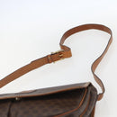 CELINE Macadam Canvas Shoulder Bag PVC Leather Brown Gold Auth 155935-8