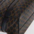 CELINE Macadam Canvas Tote Bag PVC Leather Black Gold Auth 155936-10