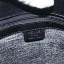 CELINE Macadam Canvas Tote Bag PVC Leather Black Gold Auth 155936-15