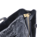 CELINE Macadam Canvas Tote Bag PVC Leather Black Gold Auth 155936-20