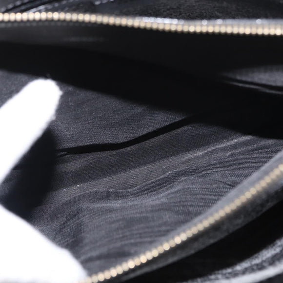 CELINE Macadam Canvas Tote Bag PVC Leather Black Gold Auth 155936