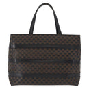 CELINE Macadam Canvas Tote Bag PVC Leather Black Gold Auth 155936-3