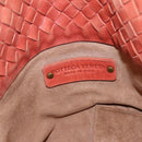 BOTTEGA VENETA INTRECCIATO Tote Bag Leather Orange Gold Auth 155938-14