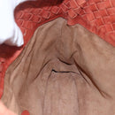 BOTTEGA VENETA INTRECCIATO Tote Bag Leather Orange Gold Auth 155938-17