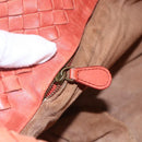 BOTTEGA VENETA INTRECCIATO Tote Bag Leather Orange Gold Auth 155938-18