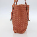 BOTTEGA VENETA INTRECCIATO Tote Bag Leather Orange Gold Auth 155938-5